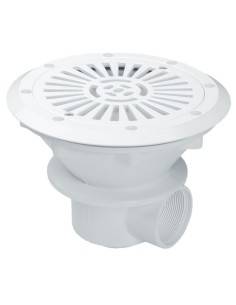 Bonde de fond Ø 210 mm avec grille ABS (Gris Clair) 2