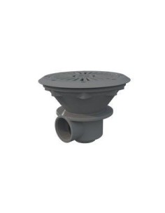Bonde de fond Ø 210 mm avec grille ABS (Gris Clair)
