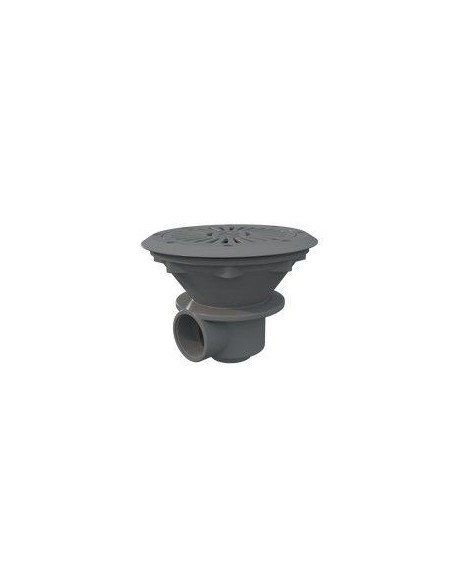 Bodemput Ø 210 mm met ABS schroefrooster (Lichtgrijs)