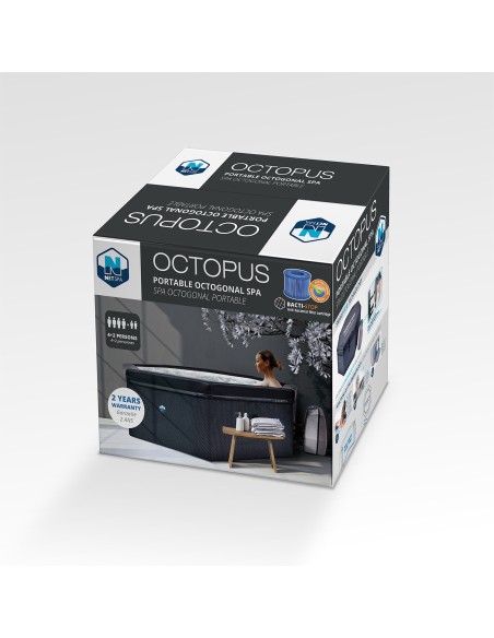 NetSpa semi-rigide Octopus 4 à 6 places