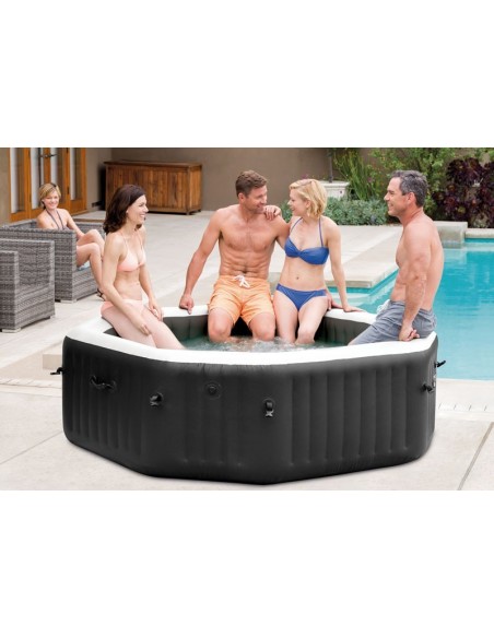 Opblaasbare achthoekige Carbone spa - 4 plaatsen