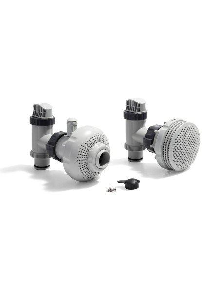 Set de crépines 38 mm avec vanne d'arrêt Intex (Min 7 m³/h)