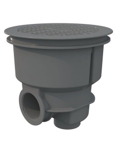 Bodemput NORM - Met plat rooster (beton) - Grijs