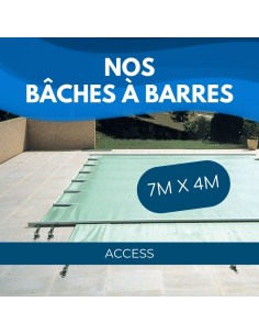 Bâche à barres de sécurité Access 580 g/m² pour piscine 7m x 4m 2