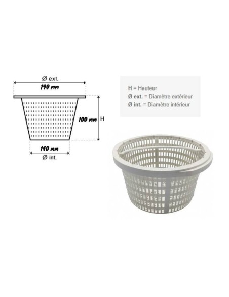Panier de skimmer Grande Meurtrière STANDARD Liner/Béton (ASTRAL)
