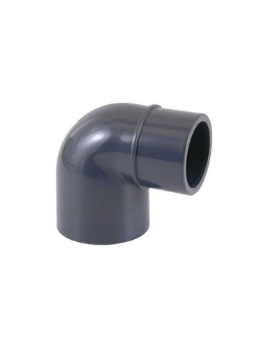 PVC-elleboog 90° gereduceerd Fx M tot lijm - PN16