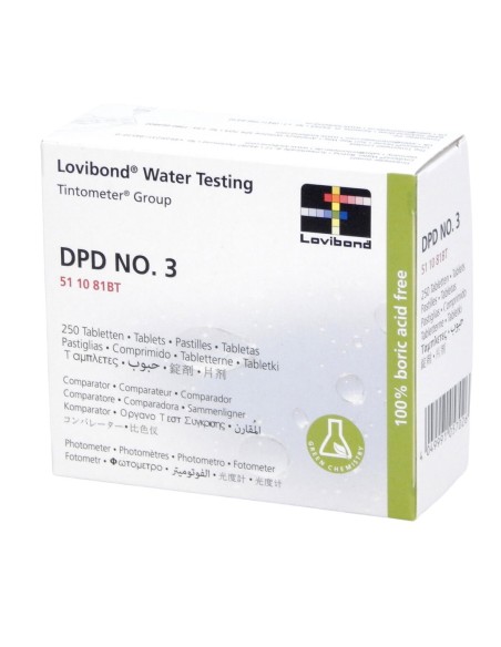 Pastilles réactifs DPD3 Chlore total - 250 pastilles ( pour Scuba )