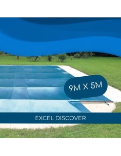 Bâche à barres de sécurité Excel Discover 580 g/m² pour piscine 9m x 5m