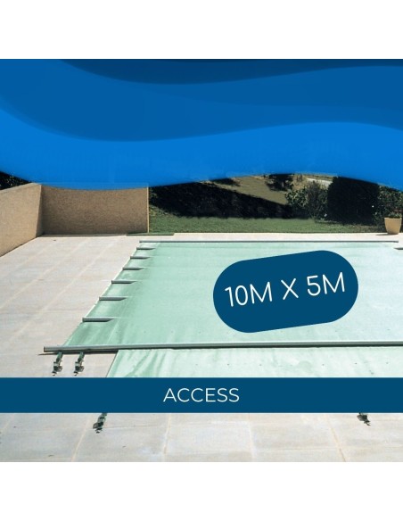 Bâche à barres de sécurité Access 580 g/m² pour piscine 10m x 4m