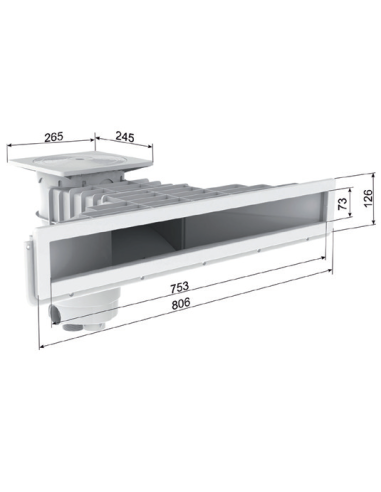 Witte Skimmer A800 Design (Beton/Liner)
