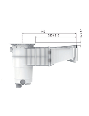 Witte Skimmer A800 Design (Beton/Liner)