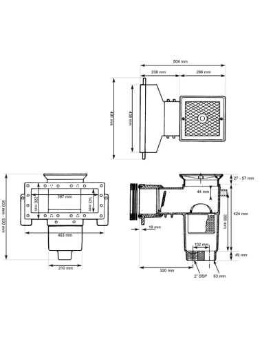 Skimmer AUTO-SKIM grande meurtrière (Liner) SP1085