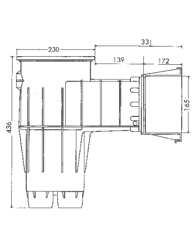 Skimmer premium silencieux grande meurtrière (piscine béton)