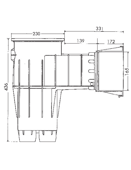 Skimmer premium silencieux grande meurtrière (piscine liner)