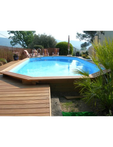 Houten achthoekige zwembad Mister-Wood 350 X 700 X 130 cm