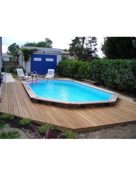 Houten achthoekige zwembad Mister-Wood 350 X 700 X 130 cm