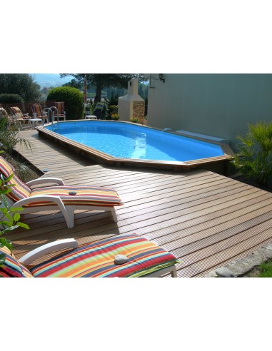 Houten achthoekige zwembad Mister-Wood 350 X 700 X 130 cm