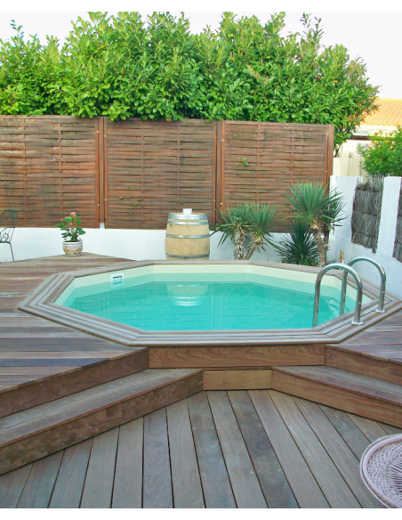 Houten achthoekige zwembad Mister-Wood Ø 430 cm